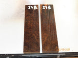 #99st Pheasant wood- Stabilised KNIFE handle scales bookmatched- Sold in pairs (1)