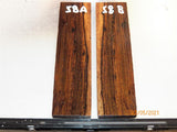 #99st Pheasant wood- Stabilised KNIFE handle scales bookmatched- Sold in pairs (1)