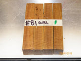 Australian #81C (curly) Eucalyptus Dura - PEN blanks - Sold in packs