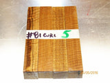 Australian #81C (curly) Eucalyptus Dura - PEN blanks - Sold in packs