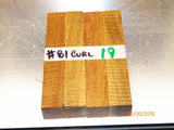 Australian #81C (curly) Eucalyptus Dura - PEN blanks - Sold in packs