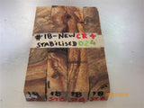 Australian #18-N Crotch (CR) Golden Wattle - Stabilised PEN blanks - Sold in packs of 4 blanks